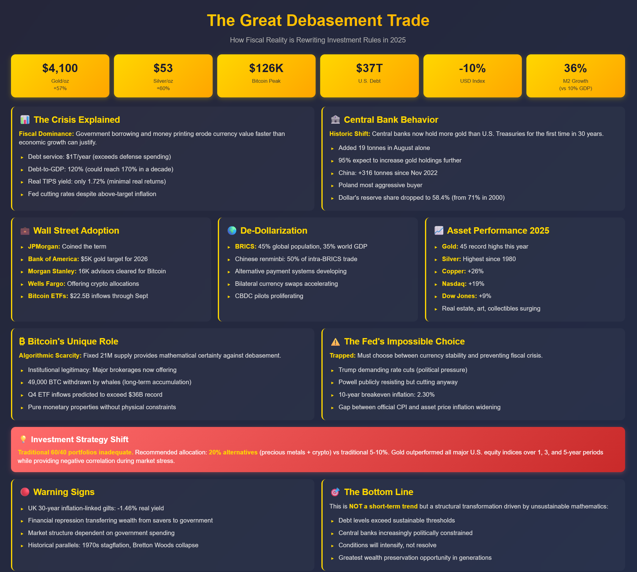 Illustration for The Great Debasement Trade: How Fiscal Reality is Rewriting Investment Rules